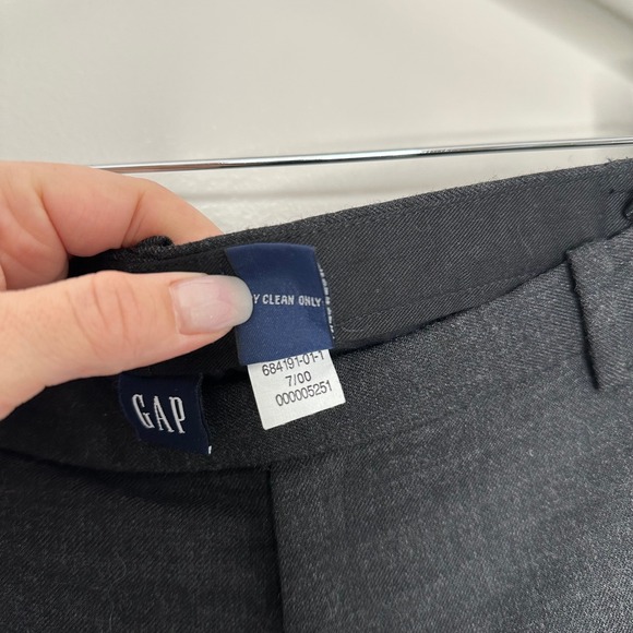 GAP Women's Charcoal Gray Wool Blend Stretch Career Dress Pants Size 8 Y2K - Picture 5 of 7